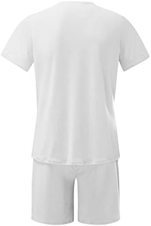 תלבושות אימונית לגברים של Xiloccer 2021 קיץ 2 חלקים חולצת שרוול קצרה לבגדי שרוול קצרים ומכנסי ספורט לגברים מכנסיים קצרים