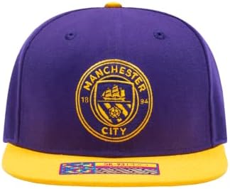 Fank Ink Manchester City 'Game's America's' America 'כובע הכדורגל Snapback מתכוונן/כובע סגול