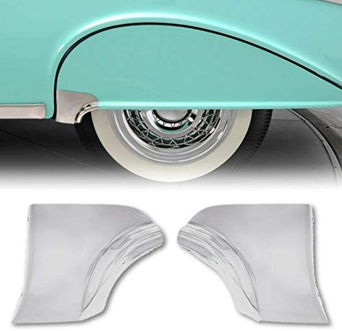 אוקטן תאורת פגוש חצאית נירוסטה שפשוף רפידות זוג עבור 1956 שברולט 150 210 בל אוויר רכב