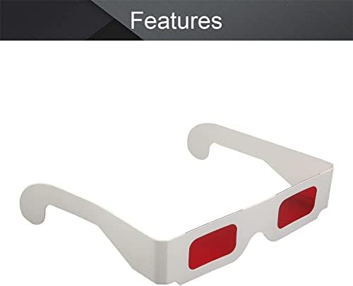 20 יחידות אדום-אדום 3 משקפיים מסגרת קרטון לבן שרף עדשה 3 סרט משחק-שדרוג נוסף סגנון