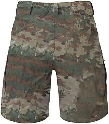 מכנסיים קצרים טקטיים לגברים, מכנסי לחימה צבאיים באורך הברך עמיד למים ריפסטופ רב כיסים גזעים גמישים