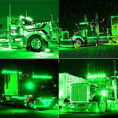 ALFU 10 חבילה ירוקה DC12-24V IP68 אטומי LED אטומים אורות נגרר אורות קדמי LED אחורי צד מחוון מרווח סמן אור למשאית קרוואנים משאית ואן קרוון