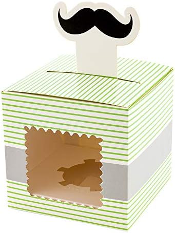 מאפה Tek קופסאות מתנה של קאפקייקס בגודל 4 אינץ ', 100 התאמות 4 קופסאות טובות של קאפקייקס - שפם, תוספות קאפקייקס, קופסאות טיפול בנייר ירוק