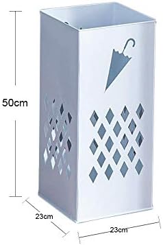 בסיס מטריית MTYLX, מבואה מטרייה ביתית דלי אחסון דלי רצפת ברזל מחושל מתלה אחסון יצירתי רב -פונקציונלי 50 × 23 × 23 סמ, שחור