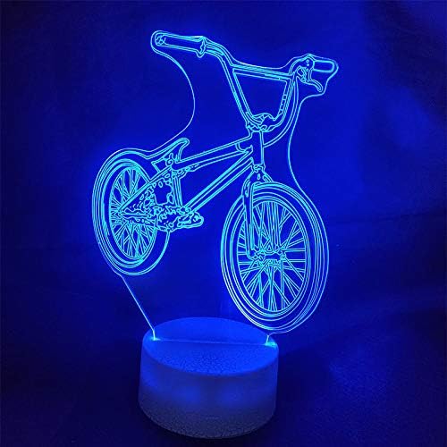 מולי הייסון 3 אופני אופניים רכב לילה אור מנורת שולחן דקור שולחן שולחן אשליה אופטית מנורות 7 צבע שינוי אורות הוביל מנורת שולחן חג המולד