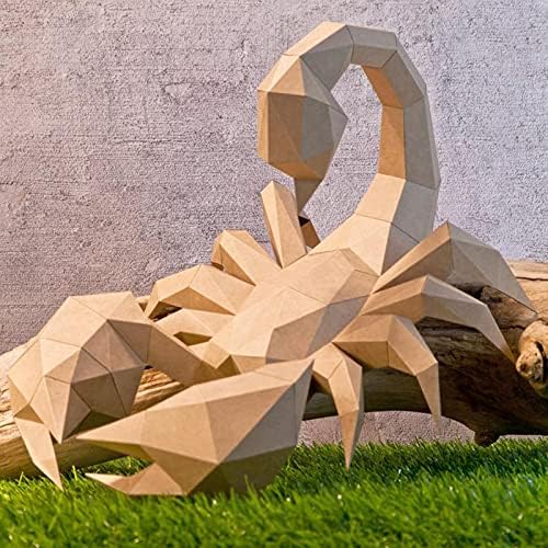 WLL-DP עקרב עקרב יצירתי פסל נייר DIY מודל נייר 3D קישוט ביתי נייר גיאומטרי נייר מלאכה נייר צעצוע של פאזל אוריגמי בעבודת יד