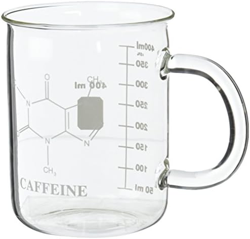 ספל כוס קפאין זכוכית מדעית