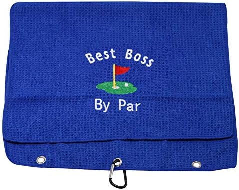 מתנת בוס לבלו מתנה מגבת גולף מצחיקה לגולף הבוס הטוב ביותר על ידי גולף גולף רקום מגבת גולף מתנה של יום הבוס