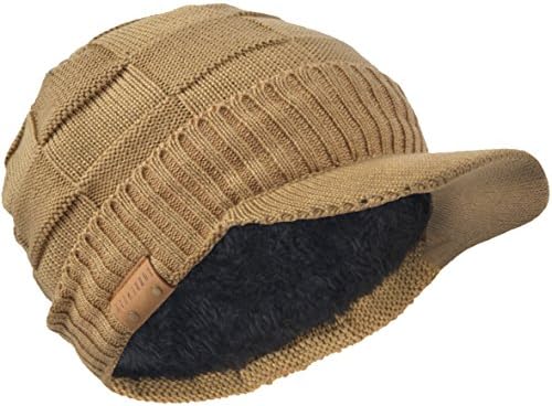 רטרו מוכר עיתונים סרוג כובע עם מגן ביל חורף חם כובע לגברים