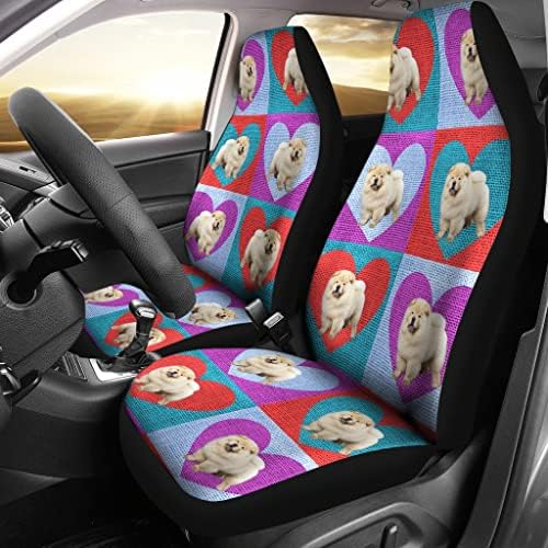 כרית צ 'או צ' או כלב הדפסת רכב מושב מכסה כושר אוניברסלי רכב מושב מכסה-צ 'או צ' או כלב הדפסת רכב מושב מכסה