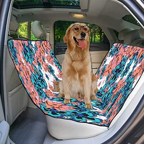 כיסוי מושב כלב מותאם אישית בסגנון אתני עיצוב רטרו פרחוני הדפסת רכב מושב מכסה לכלבים עמיד למים החלקה עמיד רך לחיות מחמד רכב מושב כלב