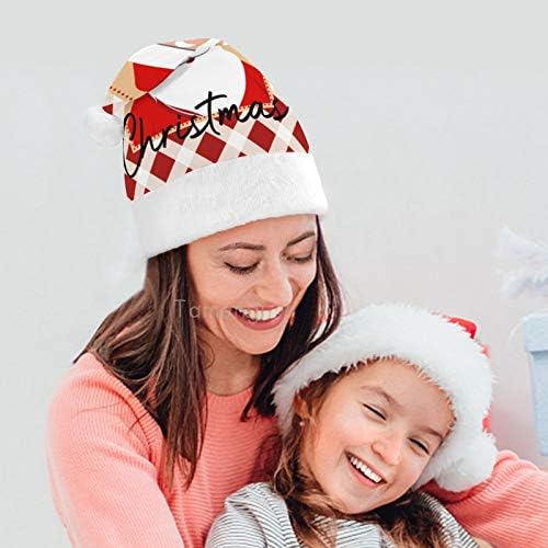 חג המולד סנטה כובע, החג שמח חג המולד חג כובע למבוגרים, יוניסקס נוחות חג המולד כובעי לשנה חדשה חגיגי תלבושות חג מסיבת אירוע