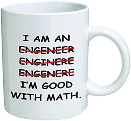 אני מהנדס טוב עם מתמטיקה קפה ספל-11 עוז ספל-נחמד מוטיבציה והשראה משרד מתנה על ידי ללכת באנרים