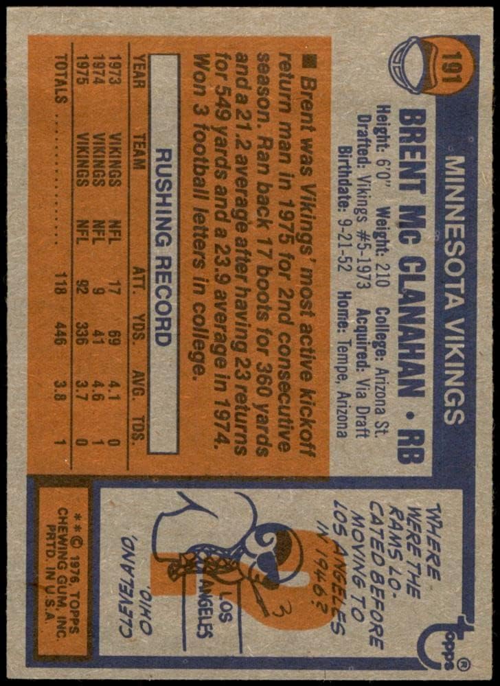 1976 Topps 191 Brent McClanahan Minnesota Vikings NM+ Vikings Arizona St