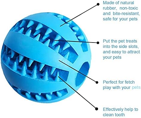 כלב לטפל צעצוע כדור, כלב שן ניקוי צעצוע, אינטראקטיבי כלב צעצועי 2.8 חבילה של 2