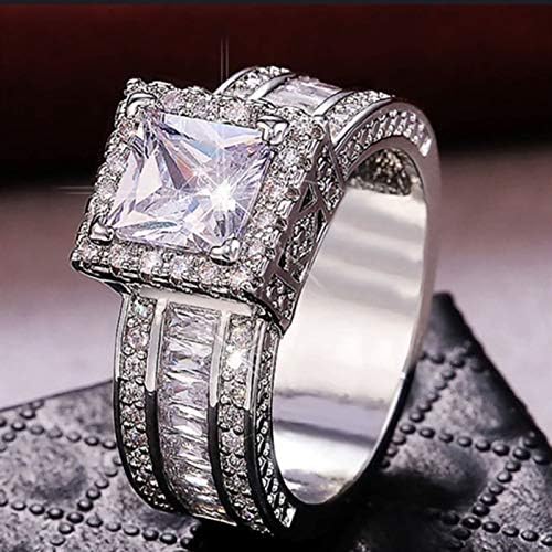 נשים מבטיחות טבעת חתוך טבעת נישואין אבן חן נסיכה מדהימה מדומה ליהלום טבעת טבעת טבעת טבעות טבעות הבטחה