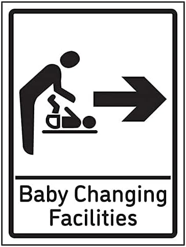 בטיחות תינוק שינוי מתקנים חץ ימין - 200 מ מ על 300 מ מ-3 מ מ אלומיניום מרוכבים