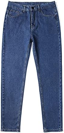 מכנסי מכנסי מטען לגברים רופפים כפתור רגל רחבה מכנסיים ג'ינס קיץ אופנה קיץ בצבע אחיד בגדי רחוב מכנסיים ג'ין