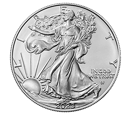 2023 - American Silver Eagle .999 כסף משובח עם תעודת האותנטיות שלנו דולר ארהב מנטה לא מחולק