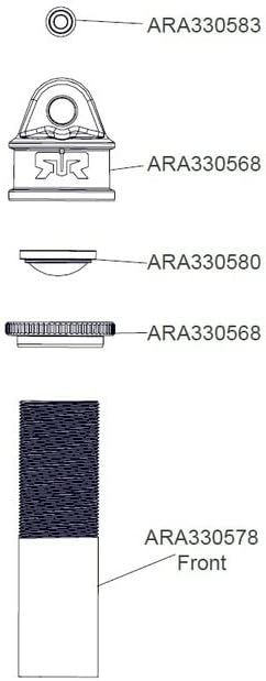 מירוץ חם AFE156AX01 אלומיניום דימום כובעי זעזוע מחסנית ARRMA SOMM 1/5