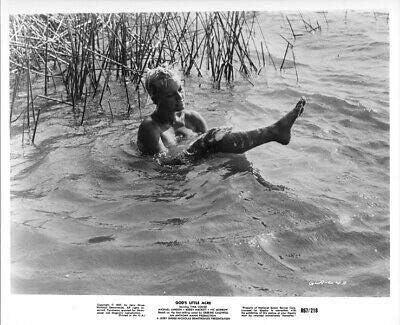 אלוהים 'עכו הקטן 1967 מקורי 8x10 צילום פיי ספרד רחצה עירום בנהר