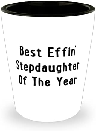 הבת החורגת הטובה ביותר של השנה כוס שוט, בת חורגת מתנה מאבא, כוס קרמיקה איסור פרסום לבת