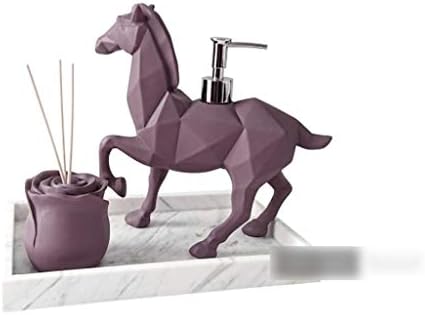 מתקן סבון קישוט לקישוט שרף מתקן סבון סוס, דוב משאבת סבון בעלי חיים חמוד מקלחת חמוד מקלחת ג'ל מתקן אמבטיה 3 חלקים 13.8oz/17.5oz