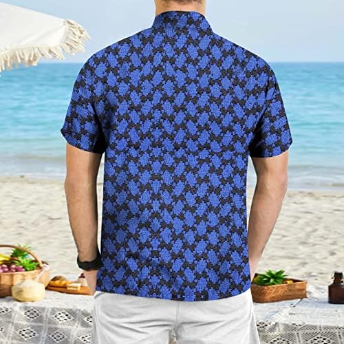 חולצות הוואי גברים XXBR, כפתור שרוול קצר של שיפוע למטה דש וינטג 'עליון קיץ טרופי רופף חולצה חולצה חולצה לחולצה לחולצות אימון חולצות משובצות