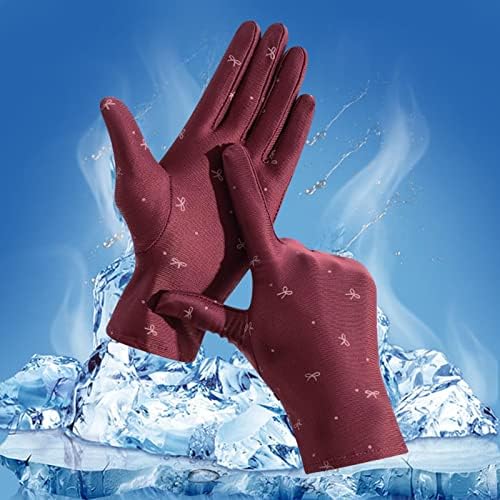 תחושת קרח יוניסקס כפפות קרם הגנה משי משי קרח חיצוני רכיבה על כפפות כפפות לנשים מזג אוויר קר מחומם