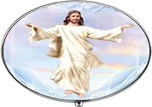 ישו הנוצרי תכשיטי זכוכית אמנות תמונה תיבת - קסם גלולת תיבת-זכוכית סוכריות תיבה