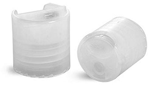 4 אונקיה של בקבוקים עגולים של קוסמו, פלסטיק לחיות מחמד ריק ללא מילוי BPA, עם כובעי דיסק טבעיים של מכבישי דיסק למטה