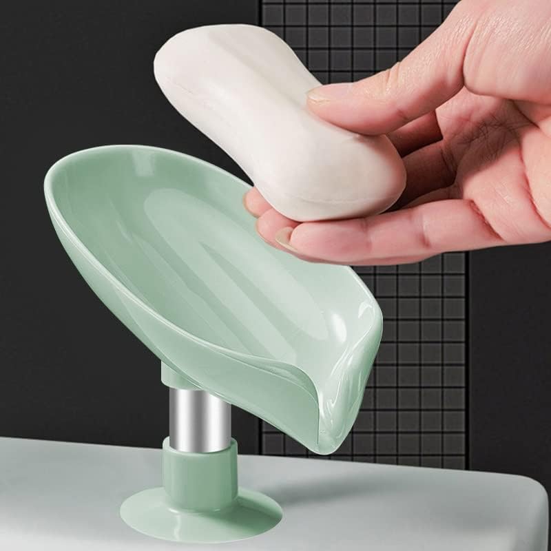 DHDM צורת עלים קופסת סבון קופסת אמבטיה מקלחת ניקוז סבון מחזיק סבון אחסון קופסת אחסון ללא מים