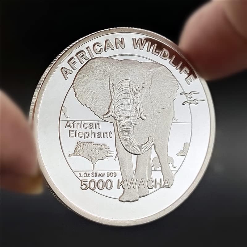 מטבעות זהב וכסף של בעלי חיים אפריקאים מטבעות פיל עשב אפריקני מטבעות זיכרון זמביה שימור חיות בר מטבעות זיכרון
