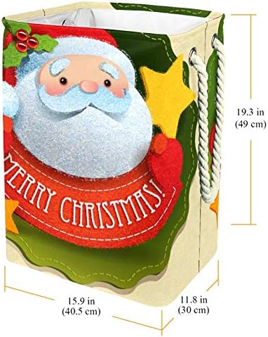 סנטה קלאוס חג שמח אותיות 300 ד אוקספורד עמיד למים סל כביסה גדול סל כביסה עבור שמיכות בגדי צעצועים בחדר שינה