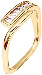 טבעות אירוסין נשים טבעת נישואין אופנה טבעת נישואין טבעת טמפרמנט רב -תכליתית פתיחה טבעת טבעת יהלום מדומה