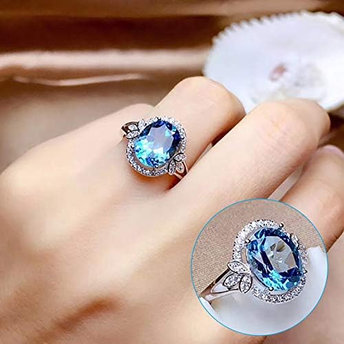 נחושת טבעת טבעת טבעת בציר זירקון 610 כחול גודל גבירותיי טבעות נשים טבעות גודל 8