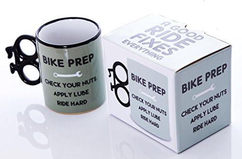 מתנות בוקסר מצחיק 'הכנת אופניים' ספל אופניים קרמי / חידוש, אך יציב, ידית בצורת אופניים / מתנת אופניים מושלמת לרוכבי אופניים בימי הולדת,