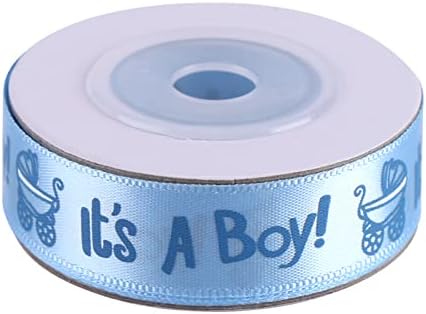 10 מטרים/רול זה הוא ילד/ילדה כחול ורוד סרט סאטן לחמניות עבור תינוק מקלחת הטבלה המפלגה לטובת