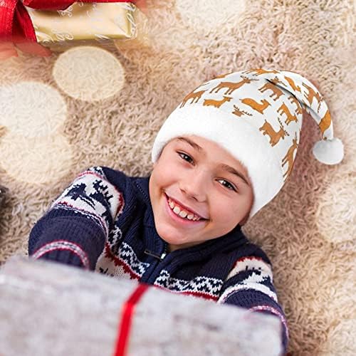 צבי דפוס חג המולד סנטה כובע עבור אדום חג המולד כובע חג טובות חדש שנה חגיגי ספקי צד