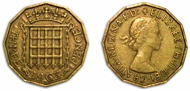 מטבעות אספנות Stampbank - 1963 הסתובבו שלוש פני / תיל / 3p / שלוש אגורה