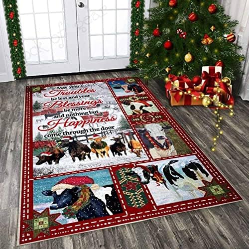 חג המולד משאית אדום שלג חיים מודפס שטיח בית תפאורה