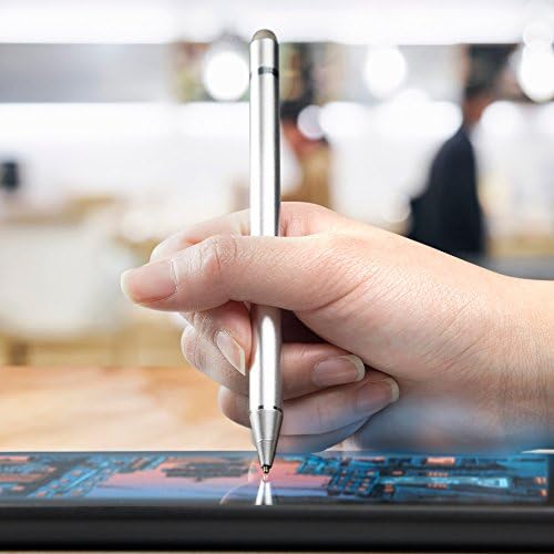 עט גרגוס בוקס גרגוס תואם ל- HP Elitebook X360 G2 - חרט פעיל אקטיבי, חרט אלקטרוני עם קצה עדין במיוחד - כסף מתכתי