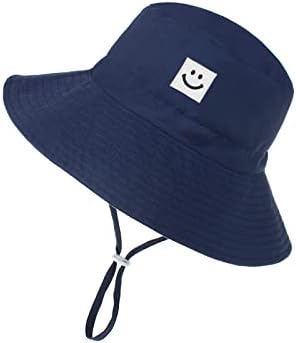 פעוט שמש כובע תינוק שמש כובע פעוט דלי כובע עד 50 + תינוקת ילד שמש כובע מחייך פנים שמש כובע עבור פעוט