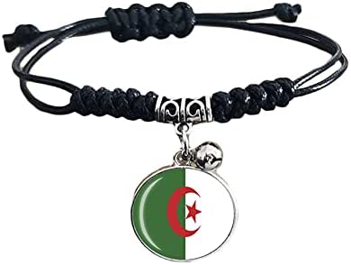 לאומי דגל צמיד אלג ' יריה נסיעות מזכרת מתנת פעמון תליון צמיד לגברים ונשים