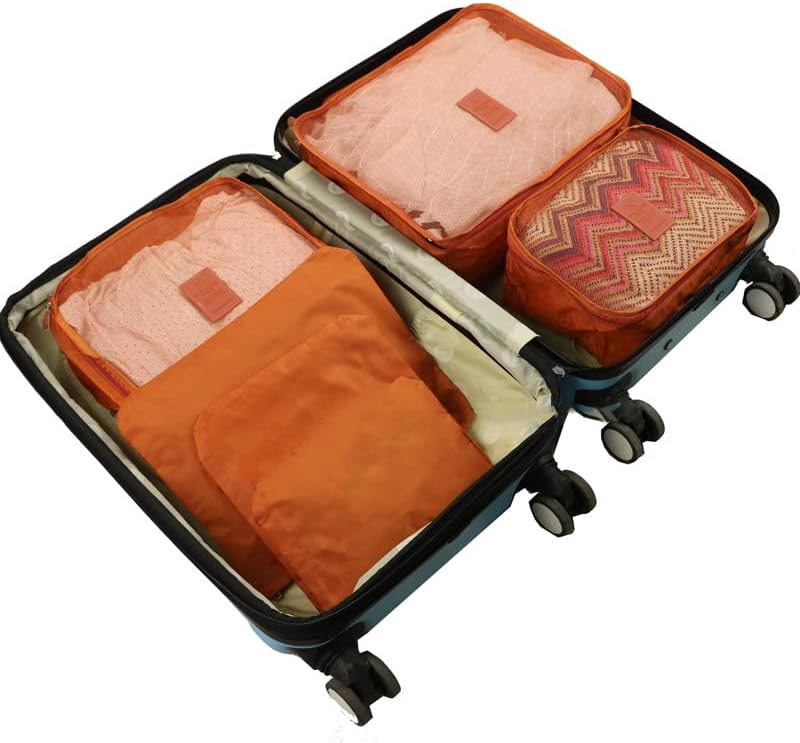 אחסון נסיעות 6 חלקים מזוודות ובגדים שקית מיון אטום למים שקית אחסון