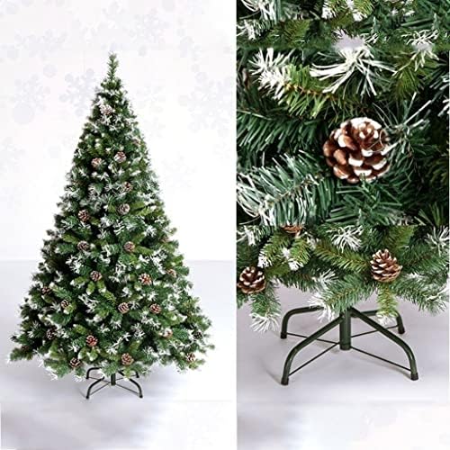 עץ חג המולד של אינדיא, עץ חג המולד מלאכותי עם חרוטים אורנים, עמדת מתכת וענפים צירים, מתאים לקישוט חג המולד מקורה וחיצוני, קל להרכיב את