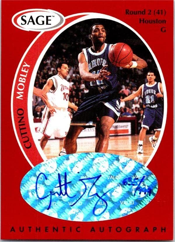 Cutino Mobley חתימה כרטיס כדורסל 1998 מרווה טירון אדום A33 LE 635/999 - כדורסל מכללות עם חתימה