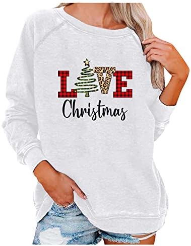 חג המולד חולצות לנשים מתוקה צוואר מקרית חולצות כולל אחיד יולדות חורף בגדים
