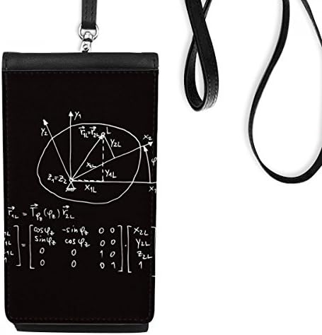 מתמטיקה מעגל קובליד ארט דקו מתנה אופנה ארנק ארנק תלייה כיס נייד כיס שחור