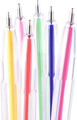 עטים בתפזורת 24 עטים של כדורים - כדור צבעוני עט מודגש נקודה 1.0 ממ עטים כתיבה חלקים מושלמים למתכנן רשמו הערות צביעה, 6 סט צבע